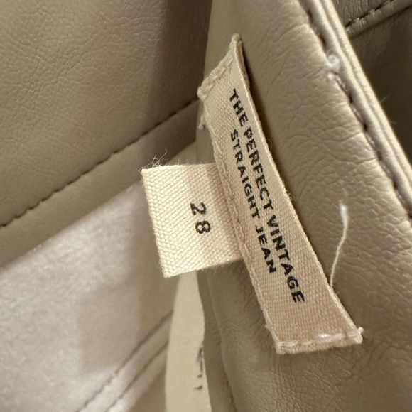 NWT Madewell The Perfect Vintage Straight Jean: Faux Leather Edition - Picture 6 of 6